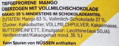 Mango in Milchschokolade