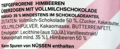 Himbeeren in Milchschokolade