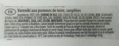 Chaussons aux pommes de terre "Wareniki", surgelés 