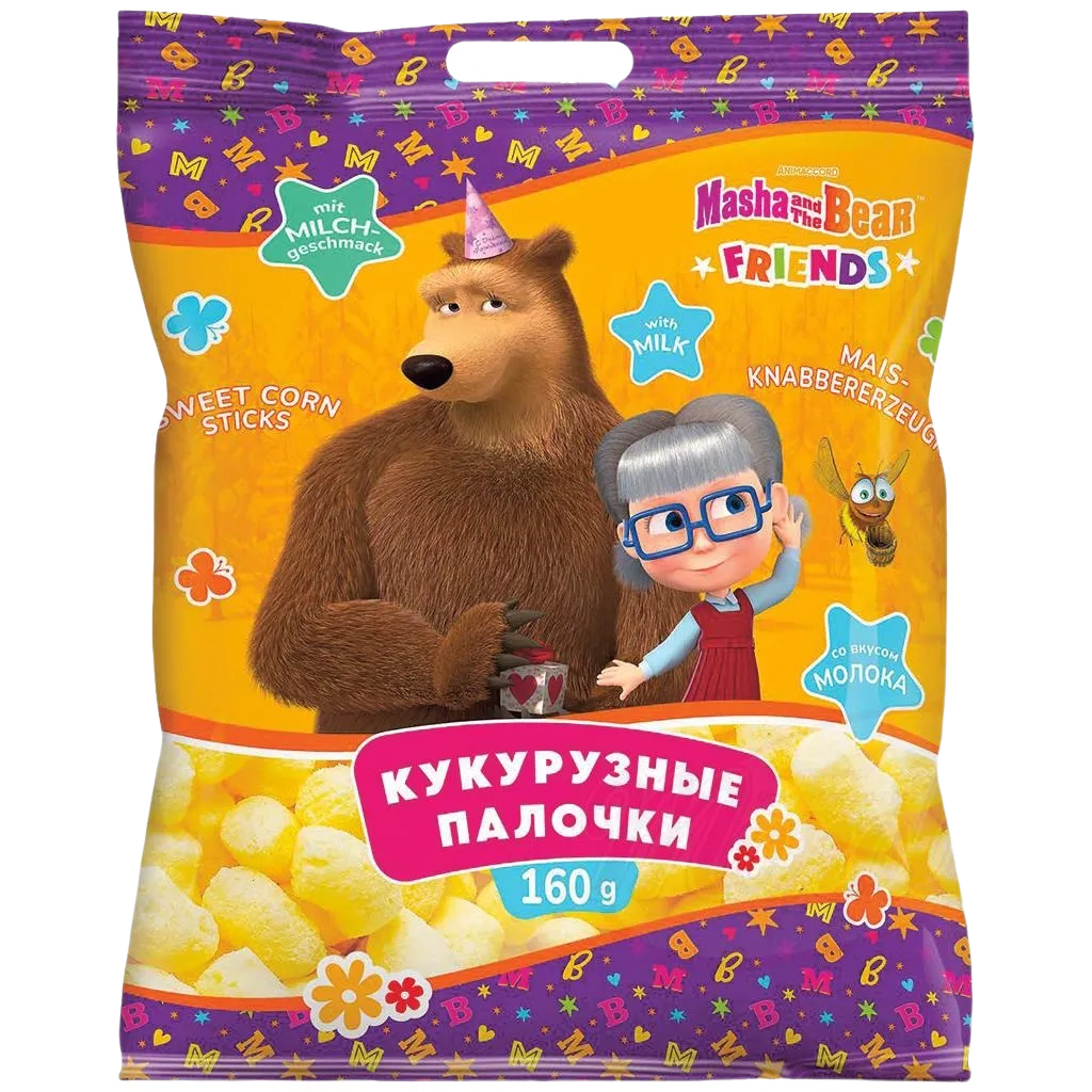 [82208] MASHA AND THE BEAR - Bâtonnets de maïs sucrés 160g