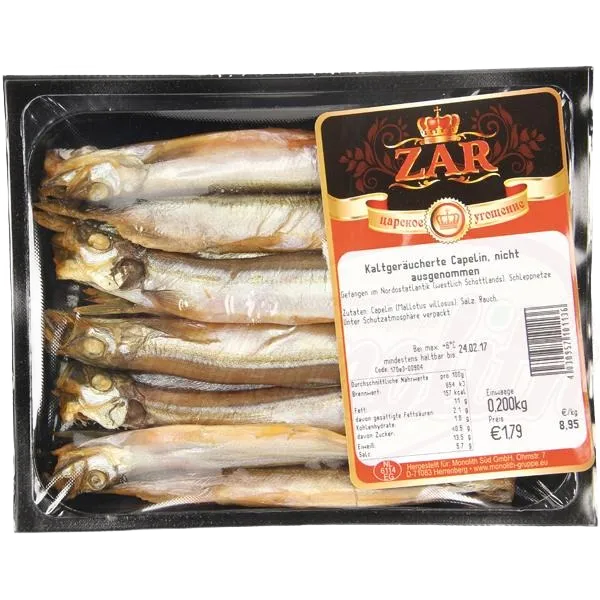 ZAR - Capelan fumé à froid, non éviscéré 200g
