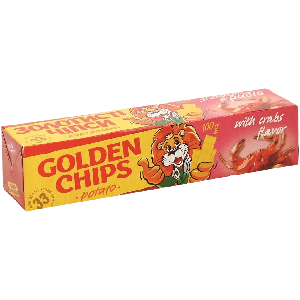 [82390] GOLDEN CHIPS - chips longues au crabe 100g