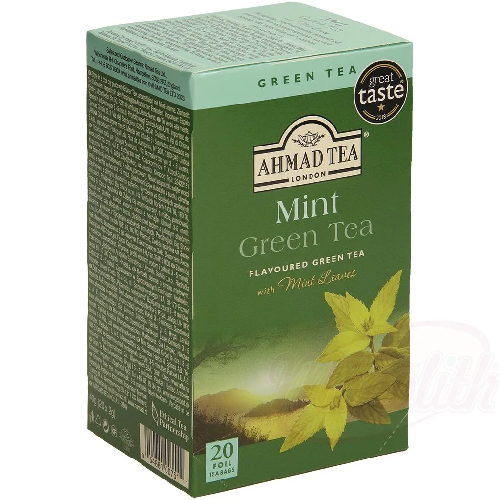 AHMAD TEA - Thé vert à la menthe 40g
