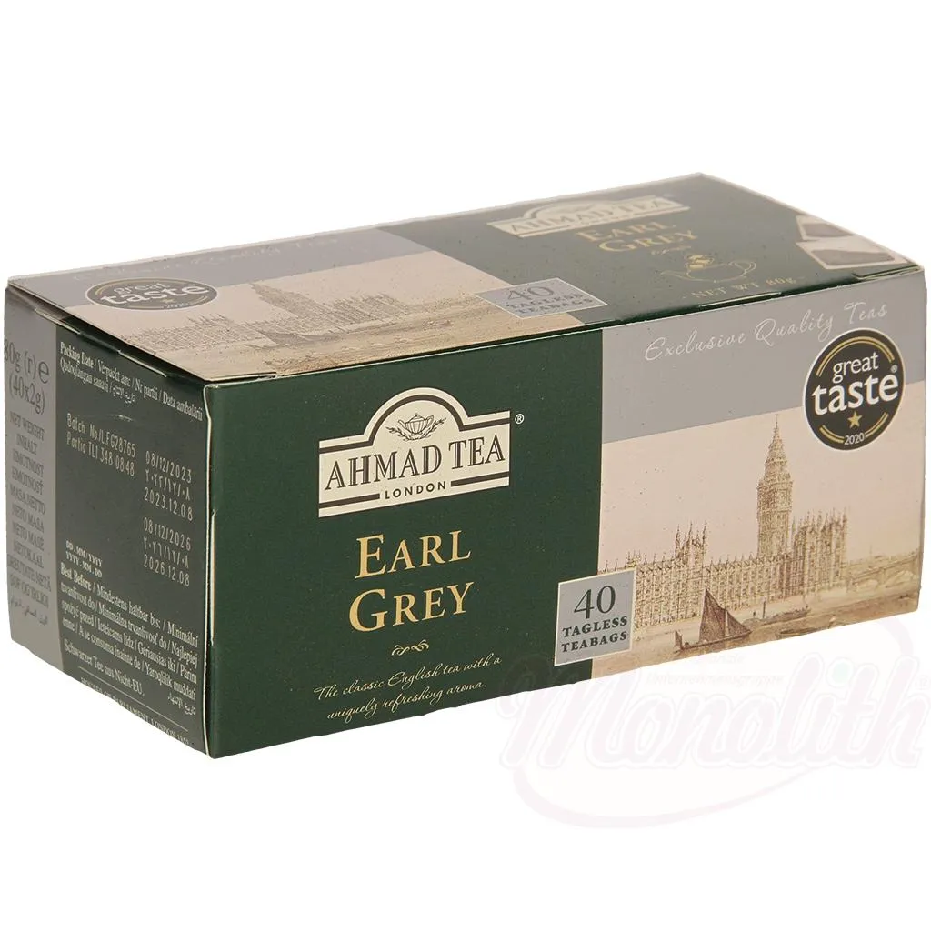 [58945] AHMAD TEA - Thé Earl Grey 80g