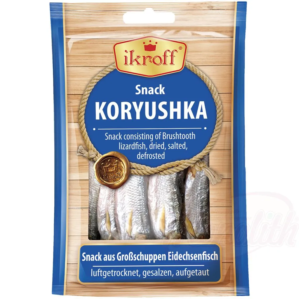 IKROFF - Poisson-lézard à grandes écailles salé, séché à l'air 36g