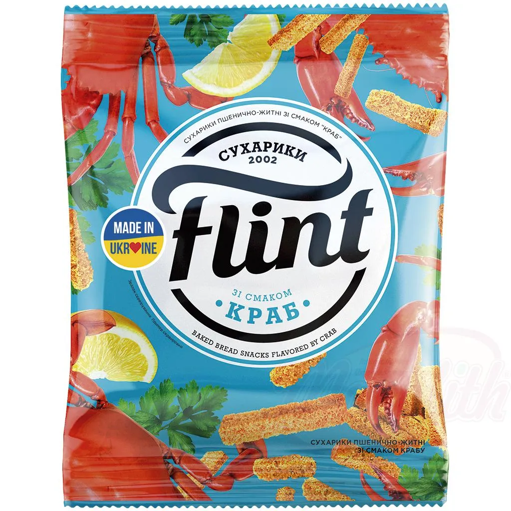 FLINT - Snack de pain saveur crabe 70g