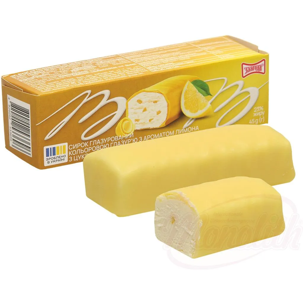 Barre à base de fromage frais avec des morceaux de citron confits