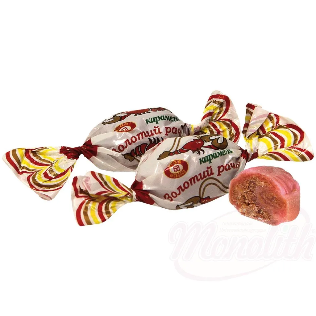 Caramels fourrés "Zolotoj Ratschok" avec cacahuètes (8%)