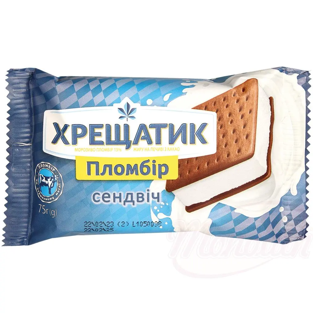 КRESHATIK - Glace à la vanille avec biscuits au cacao