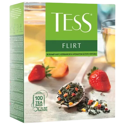 [58753] TESS - "Flirt" Thé vert à la pêche blanche et à la fraise