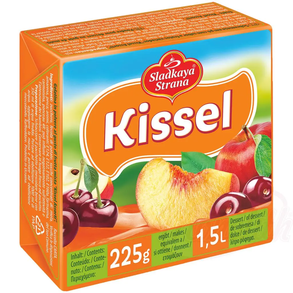 SLADKAYA STRANA - "Kissel" aux assortiments de fruits 225g
