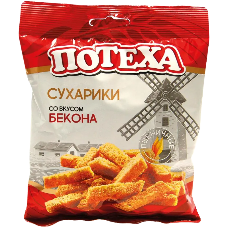 [76145] POTECHA - Snack de pain de blé grillés saveur "bacon"
