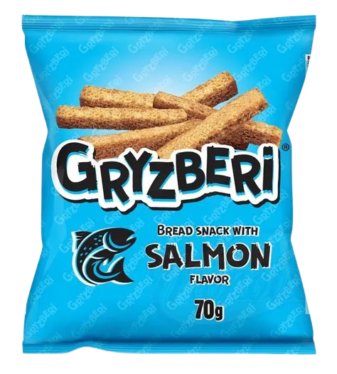 [76269] GRYZBERI - Snack de pain saveur "saumon"