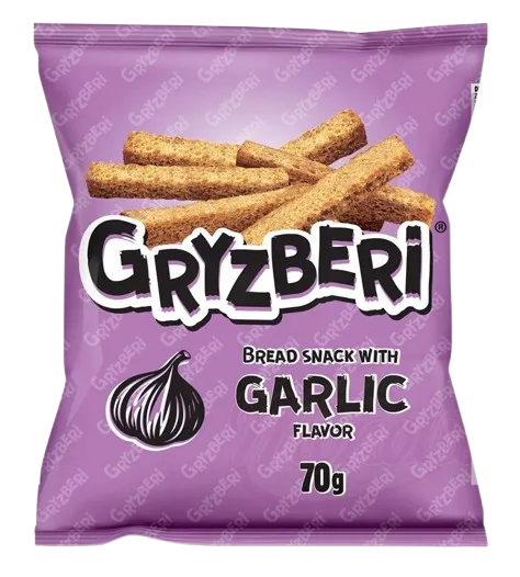 GRYZBERI - Snack de pain saveur "ail"