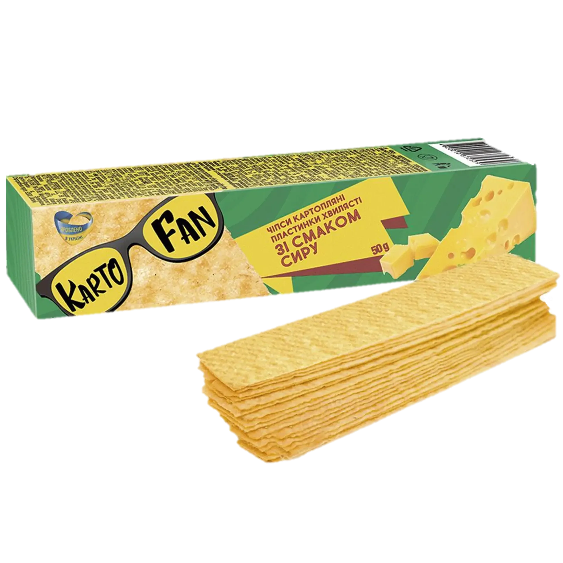 [82201] KARTOFAN -  Chips en lamelles, saveur fromage 50g