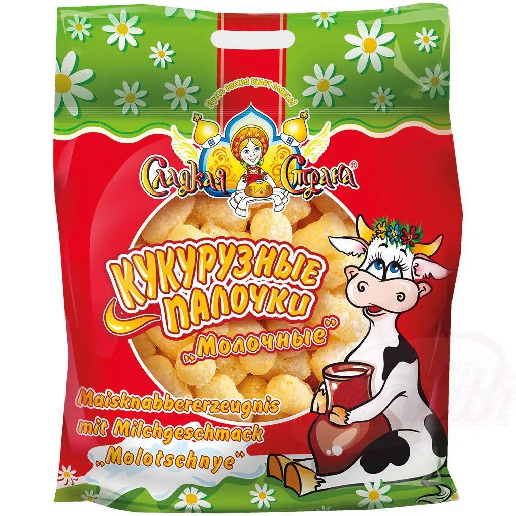 SLADKAYA STRANA - Bâtonnets de mais, saveur lait "Молочные" 160g