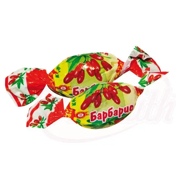 BISQUIT SCHOKOLAD - Bonbons à sucer, saveur berbéris "Барбарис"