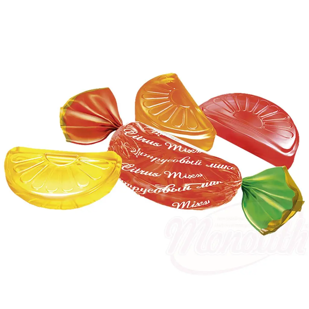 CITRUS MIX - Caramels durs, saveur orange, citron, pamplemousse