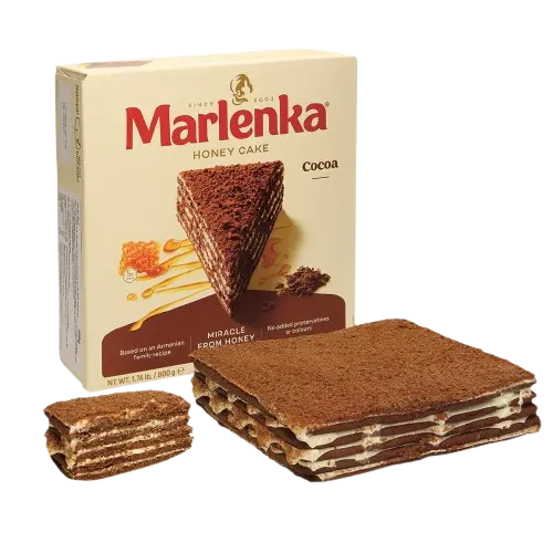 [5416] MARLENKA - Gâteau au cacao (miel /crème) 800g