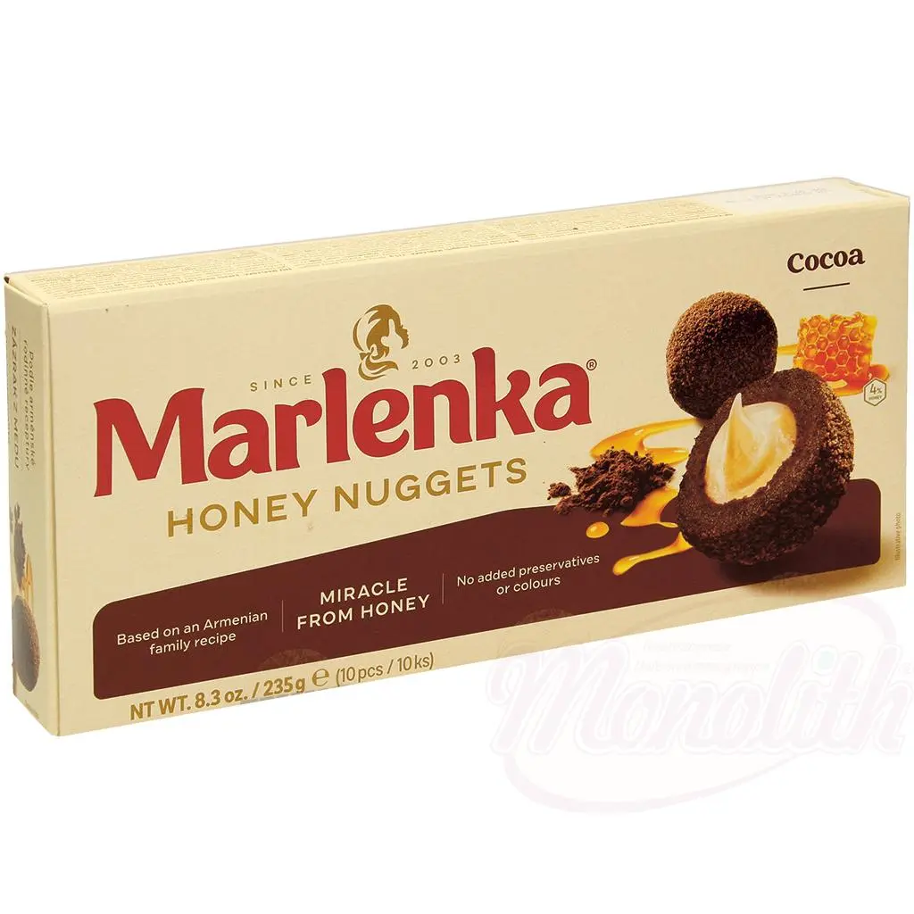 MARLENKA - Boules au cacao/miel, fourrées à la crème 235g