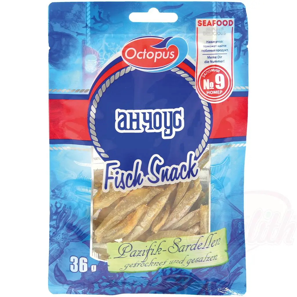 [11152] OCTOPUS - Snacks d'anchois du Pacifique séchés et salés 36g