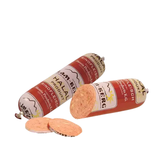 [23670] LAMBERG - Salami de bœuf 'Servelat Kavkazskij' à l’ail, fumé HALAL 500g