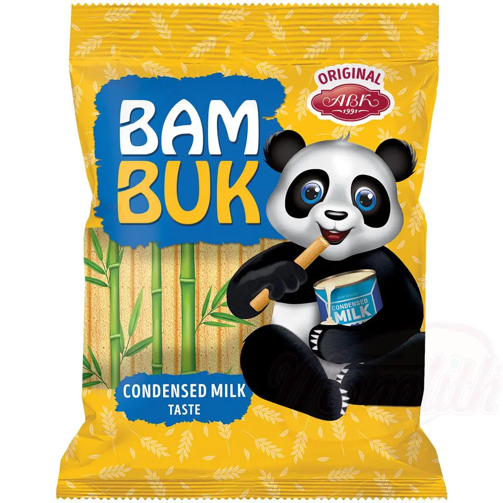 BAM-BUK – gaufrettes en tubes fourrées au lait concentré 200g