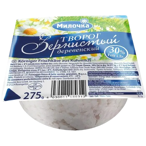 MILOCHKA - Fromage blanc granuleux Tvorog 30%