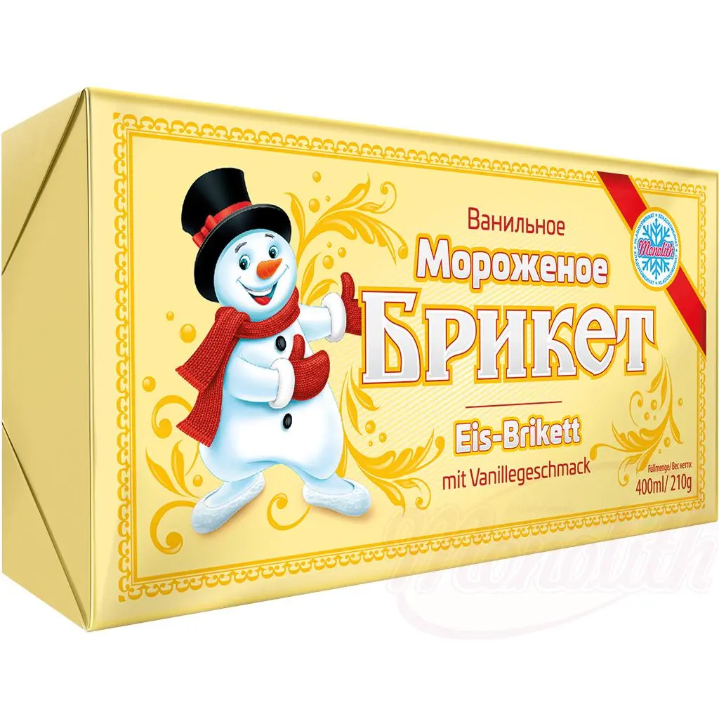 MONOLITH - Briquette de glace à la vanille 210g