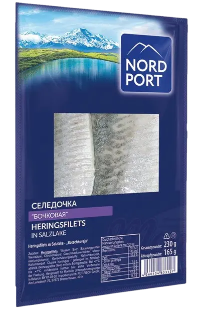 NORT PORT - Filets de hareng "Botschkovaja" en saumure 230g