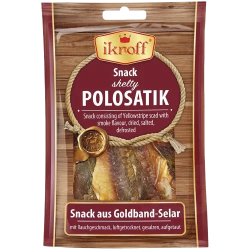 IKROFF - Selar à bande dorée au goût fumé et salé, séché à l'air 36g