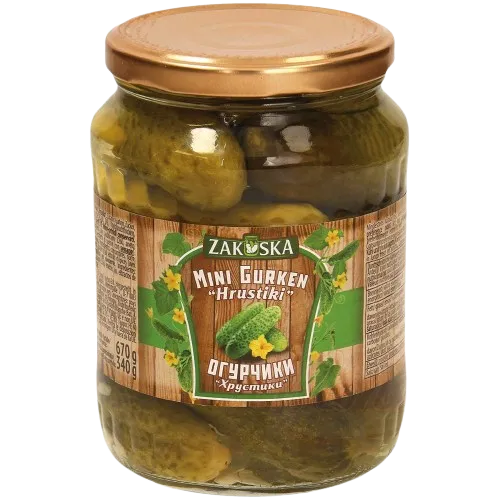 [51111] ZAKUSKA - Mini-concombres marinés "Hrustiki" 702ml