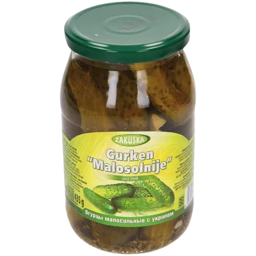 ZAKUSKA - Concombres marinés "Malosolnije" à l'aneth 850g