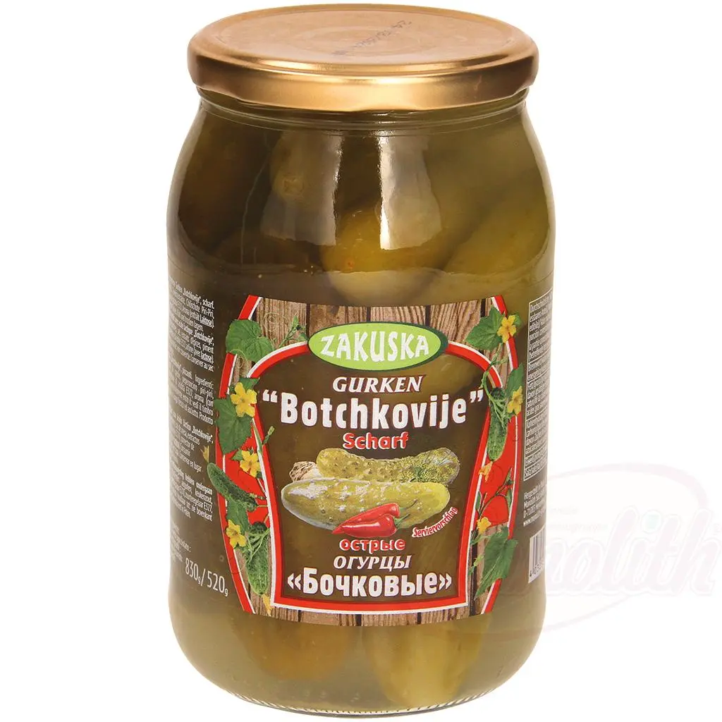 [51132] Concombres fermentés à lacide lactique "Botchkovije", épicés