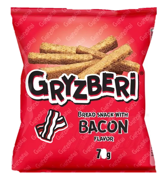 GRYZBERI -  Snack de pain saveur "bacon"