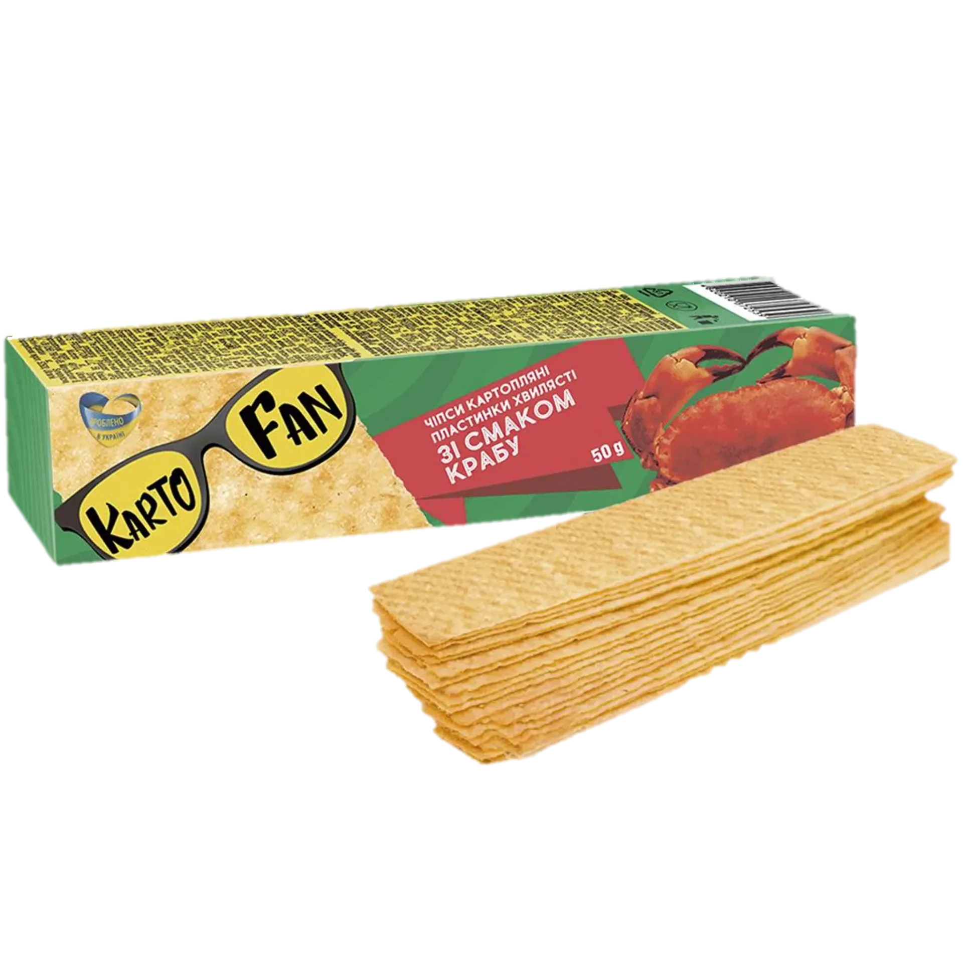 KARTOFAN - Chips en lamelle, saveur crabe 50g