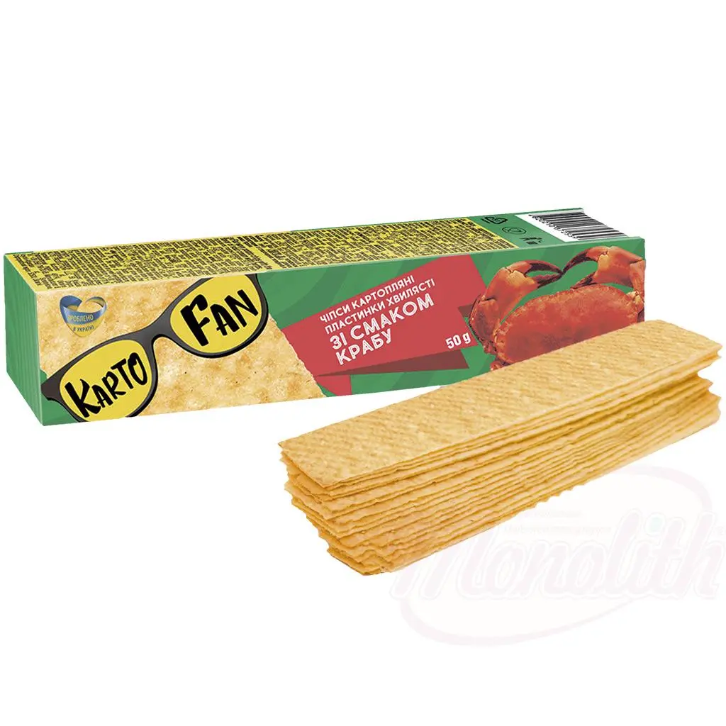 KARTOFAN - Chips en lamelle, saveur crabe 50g