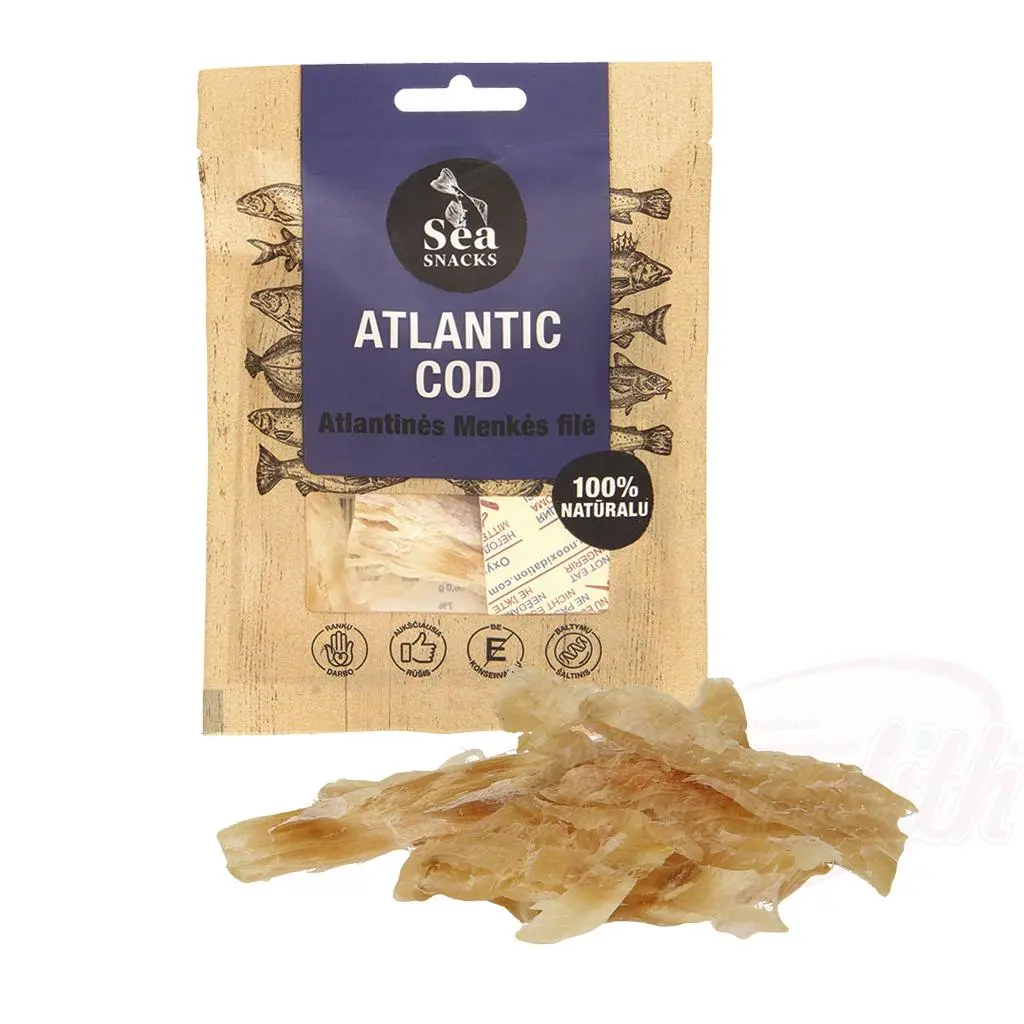 [11903] SEA SNACKS - Filet de cabillaud en lanières, salé et séché 30g