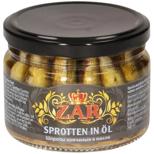 [31162] ZAR - Sprat fumé sans tête à l'huile, non éviscéré 250g