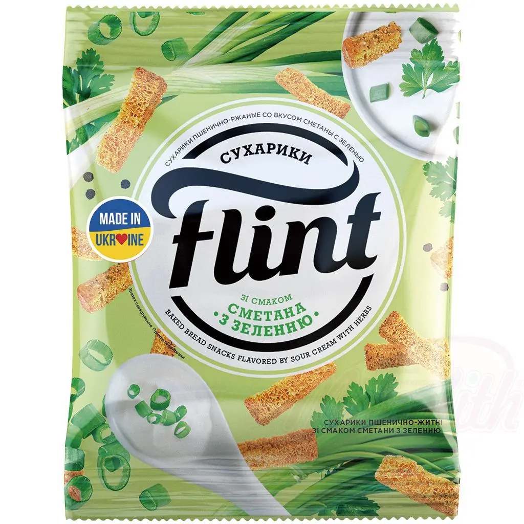 [76361] FLINT - Snack de pain saveur "crème aigre/herbes aromatiques" 70g