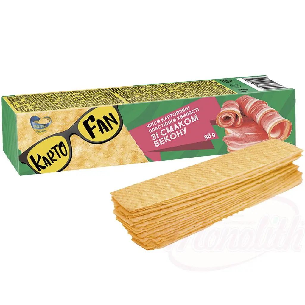 [82204] KARTOFAN - Chips en lamelles, saveur bacon 50g