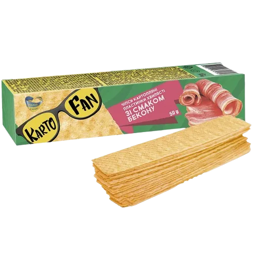 KARTOFAN - Chips en lamelles, saveur bacon 50g