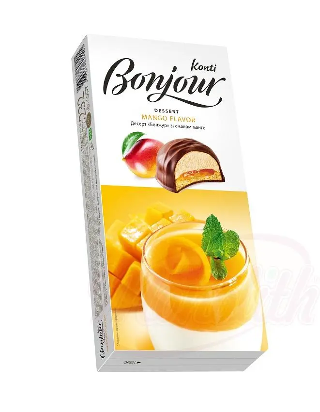[92707] KONTI - Sucre mousseux "Bonjour" saveur mangue 232g