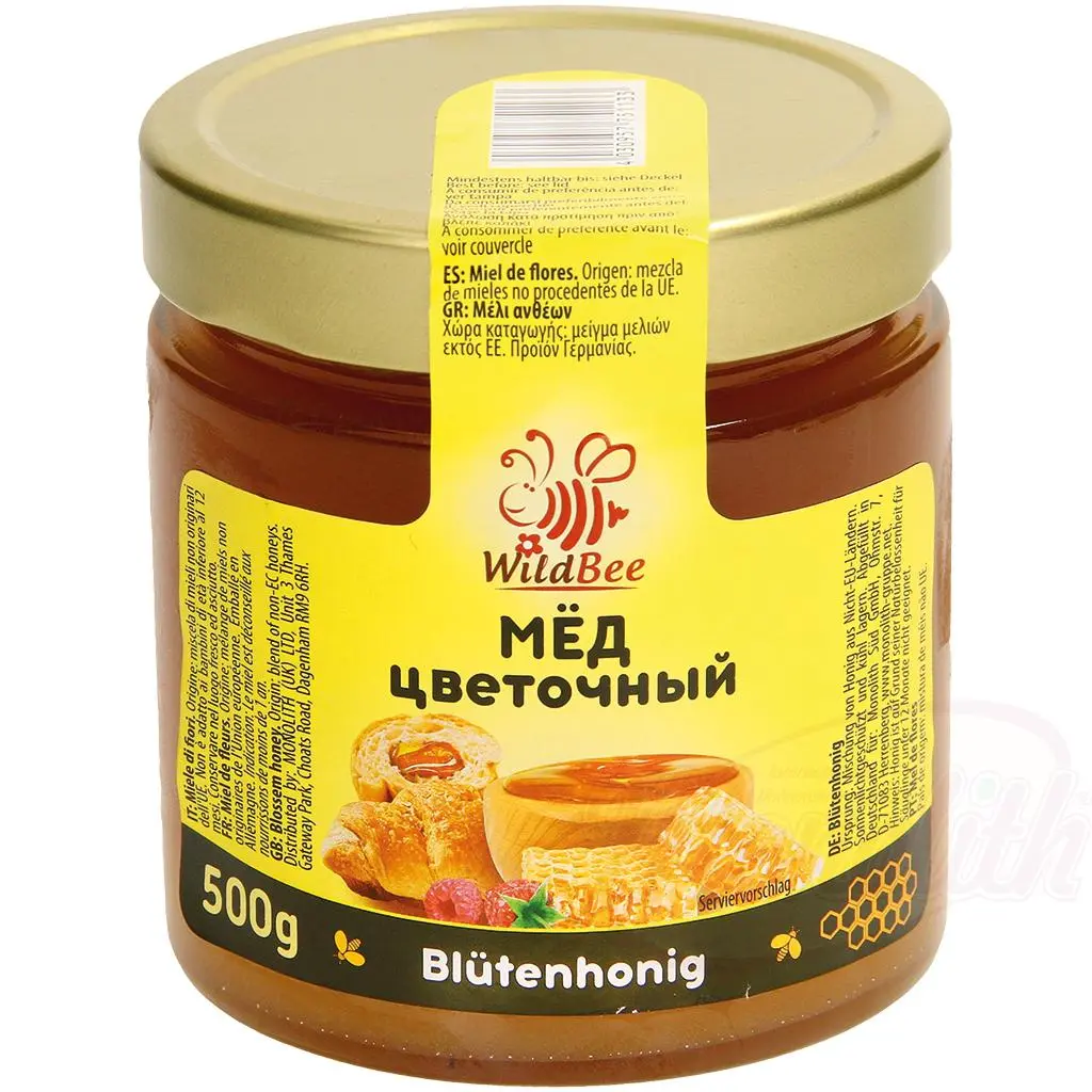 [75113] WILDBEE - Miel de fleurs Cvetochnyj 500g