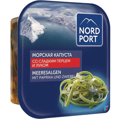 [8009] NORD PORT - Algues marines marinées au poivron et à l'oignon 200g