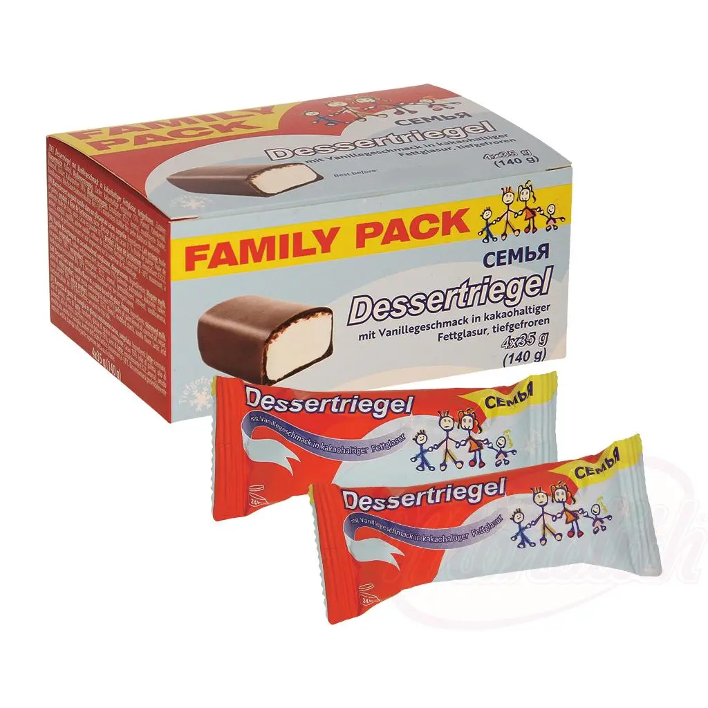 [18361] FAMILYPACK - Barre dessert à la vanille et glaçage cacao, 140g