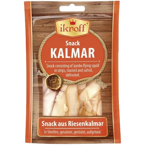 IRKOFF - Snack de calmar géant en lamelles, salé, grillé 36g