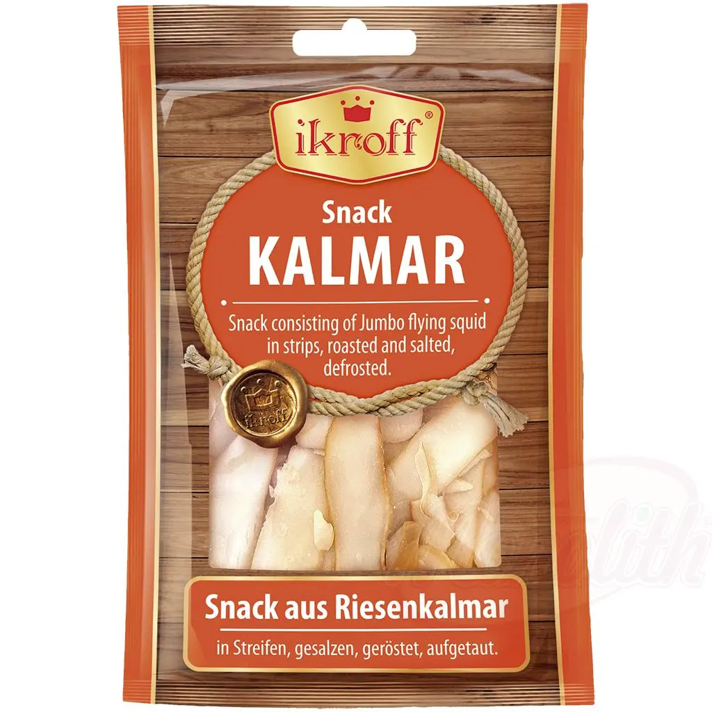 Snack de calmar géant en lamelles, salé, grillé