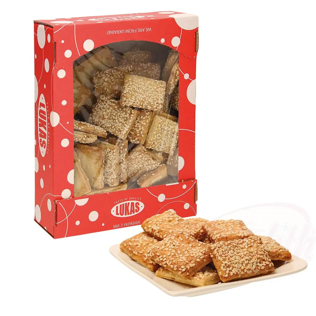 [79487] LUKAS - Biscuits "Griljazhnoe" aux graines de tournesol et de sésame grillées 500g
