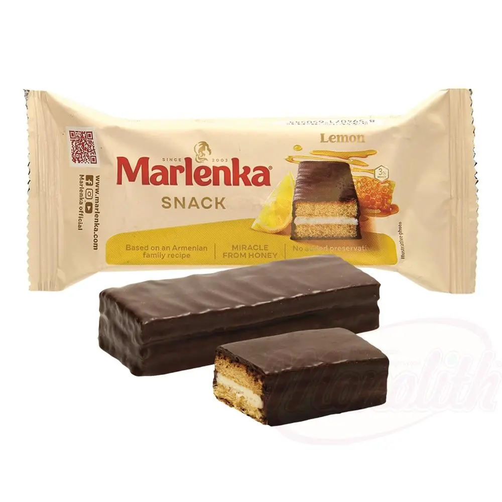 MARLENKA - Snack au miel et citron, fourré à la crème, 50g